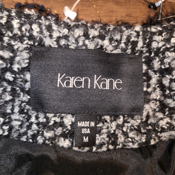 Karen Kane First Frost Cropped Boucle Tweed Jacket Women's Size Medium NWT - Picture 9 of 10